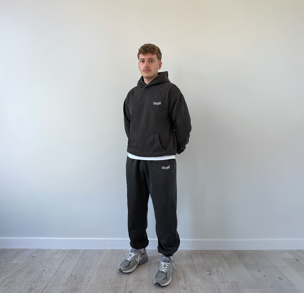 Charge Script Hoodie - Faded Black