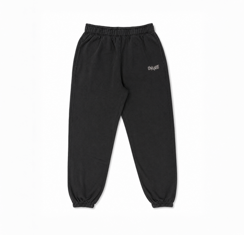 Script Joggers in faded Black
