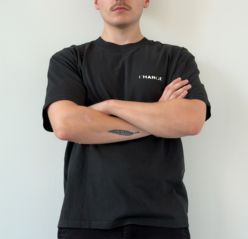 Halftone Logo T in faded Black