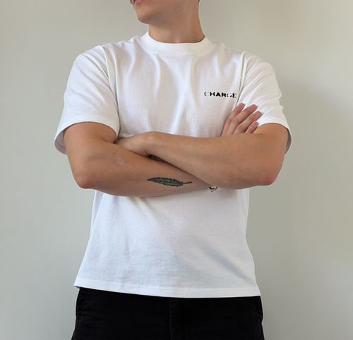 Halftone Logo T in faded White