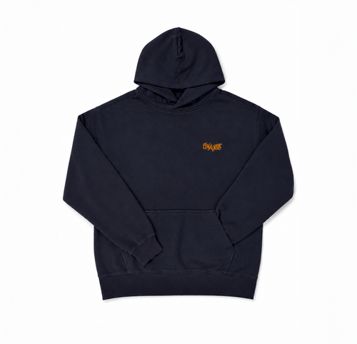 Charge Script Hoodie in Navy