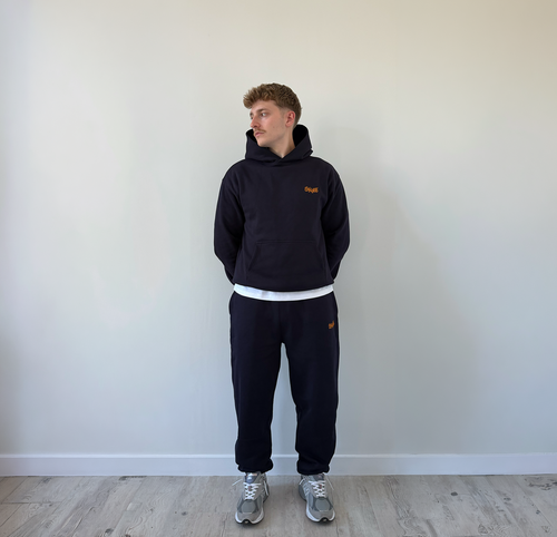 Script Joggers in Navy